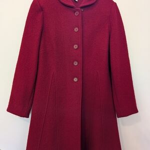 Chic Women's Red Pea Coat